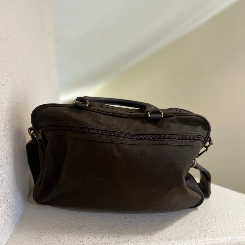 Barbour Messenger Bag Brown Wax Leather Tarras Laptop Satchel Shoulder Briefcase